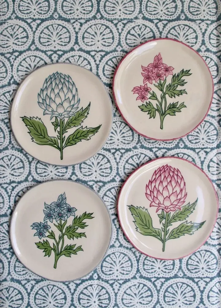 Assiettes au quotidien - Handmade Cake plates | Set of 4 - ROZABLUE
