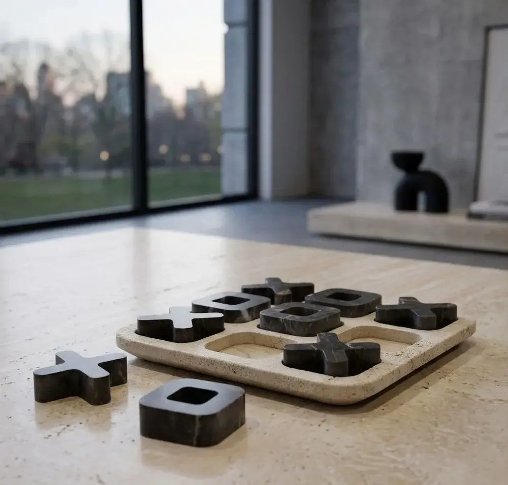 Decorative objects - Tic Tac Toe Marble Edition - PISTORE MARMI