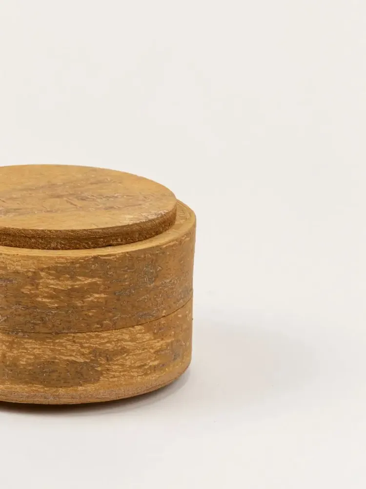 Tea and coffee accessories - Small round box in natural cinnamon - L INDOCHINEUR X RIVÊT