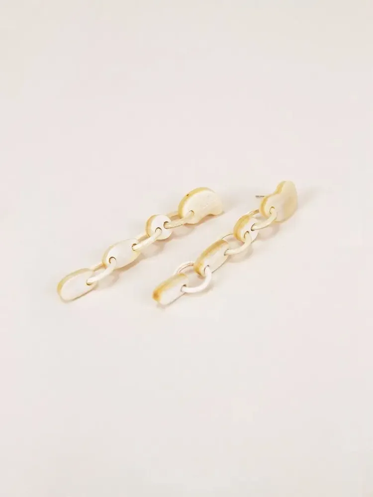 Bijoux - Boucles d'oreilles Fibre en corne blonde - Corne blonde marbrée - L INDOCHINEUR X RIVÊT