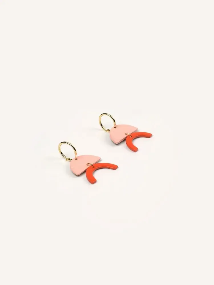 Jewelry - Hoop earrings in lacquered horn - Gold hooks - Multicolour - L INDOCHINEUR X RIVÊT