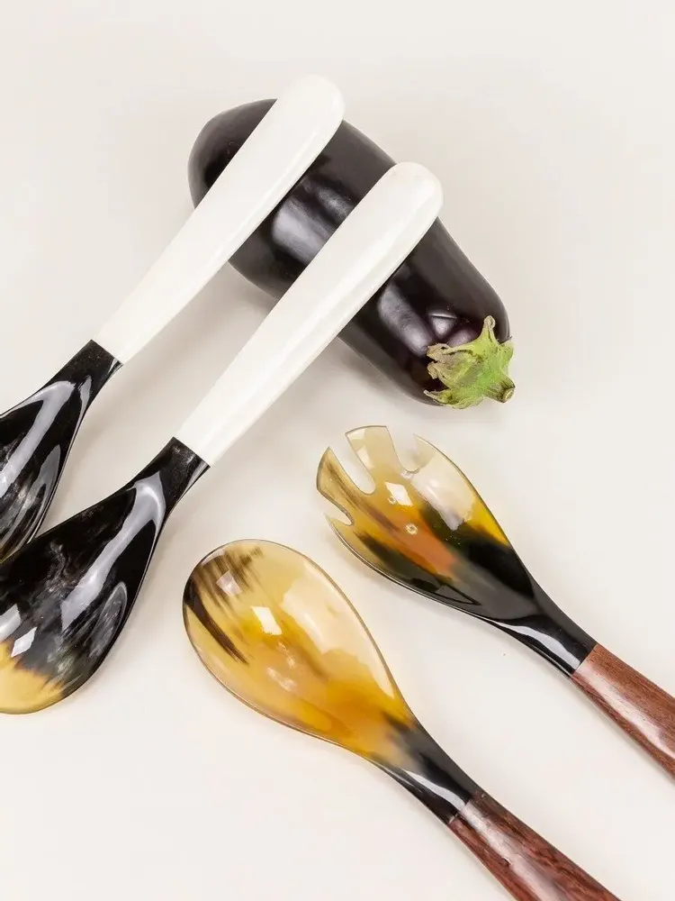 Cutlery set - Cutlery in horn and wood - L INDOCHINEUR X RIVÊT
