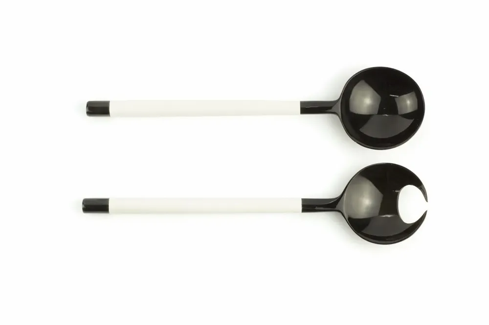 Couverts de service - Petits couverts ronds pinces de crabe laqués ivoire - taille S - L INDOCHINEUR X RIVÊT