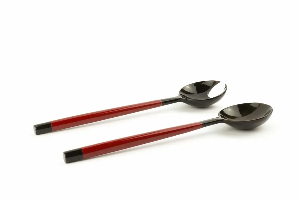 Couverts de service - Petits couverts ronds pinces de crabe laqués ivoire - taille S - L INDOCHINEUR X RIVÊT