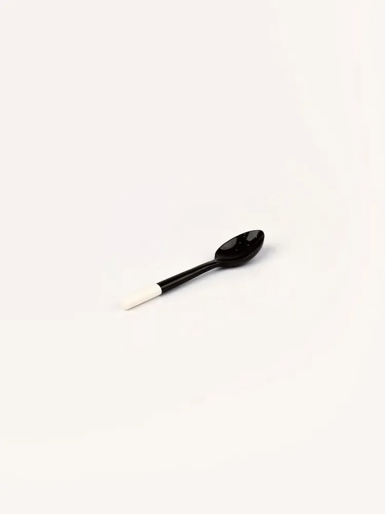 Cutlery set - Set of 6 teaspoons, black horn, white bone handle - L INDOCHINEUR X RIVÊT