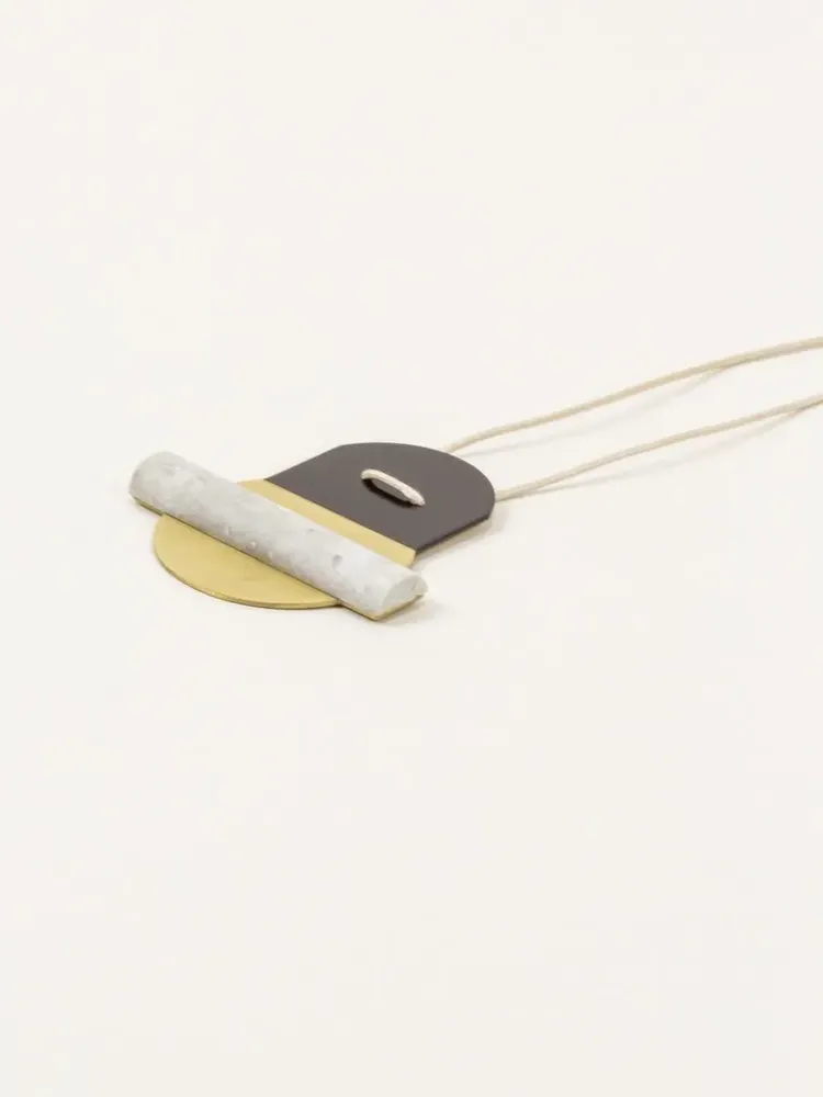 Jewelry - Stone & brass Envol pendant - L INDOCHINEUR X RIVÊT
