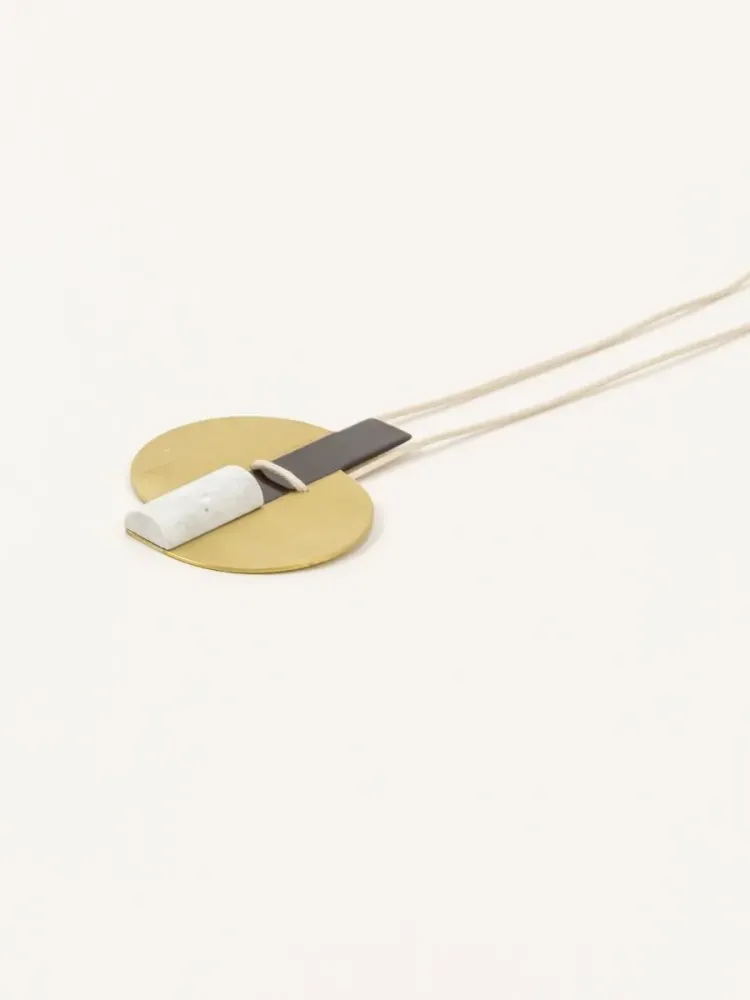 Jewelry - Stone & brass Envol pendant - L INDOCHINEUR X RIVÊT
