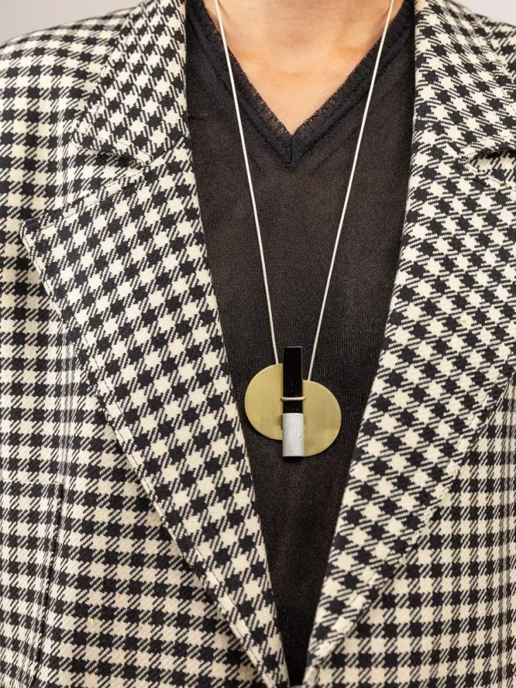 Jewelry - Stone & brass Envol pendant - L INDOCHINEUR X RIVÊT