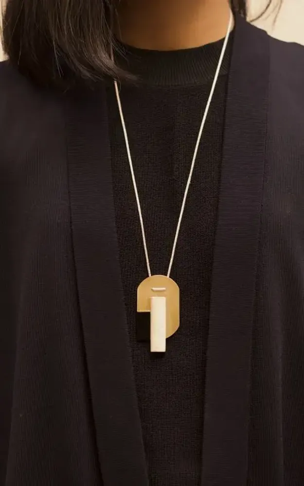 Jewelry - Stone & brass Envol pendant - L INDOCHINEUR X RIVÊT