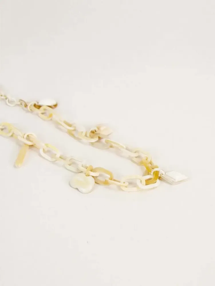 Bijoux - Collier à breloques en corne blonde - L INDOCHINEUR X RIVÊT
