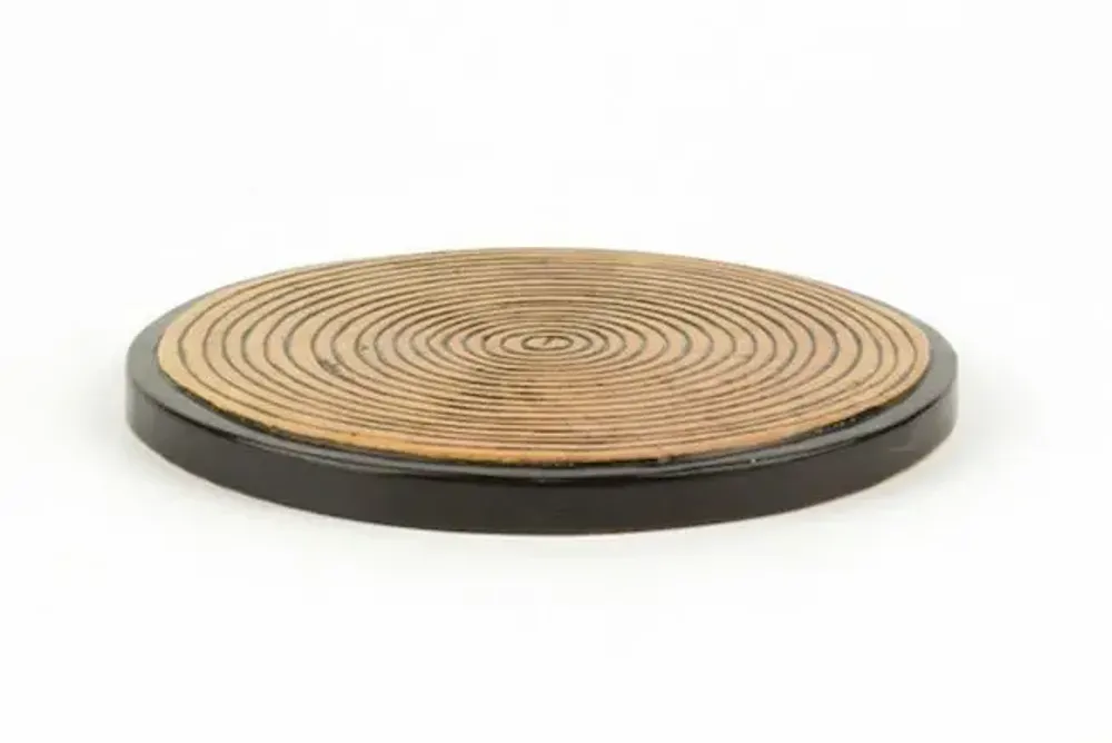 Table mat - Stone bottle coaster, rolled bamboo (set of 2) - L INDOCHINEUR X RIVÊT