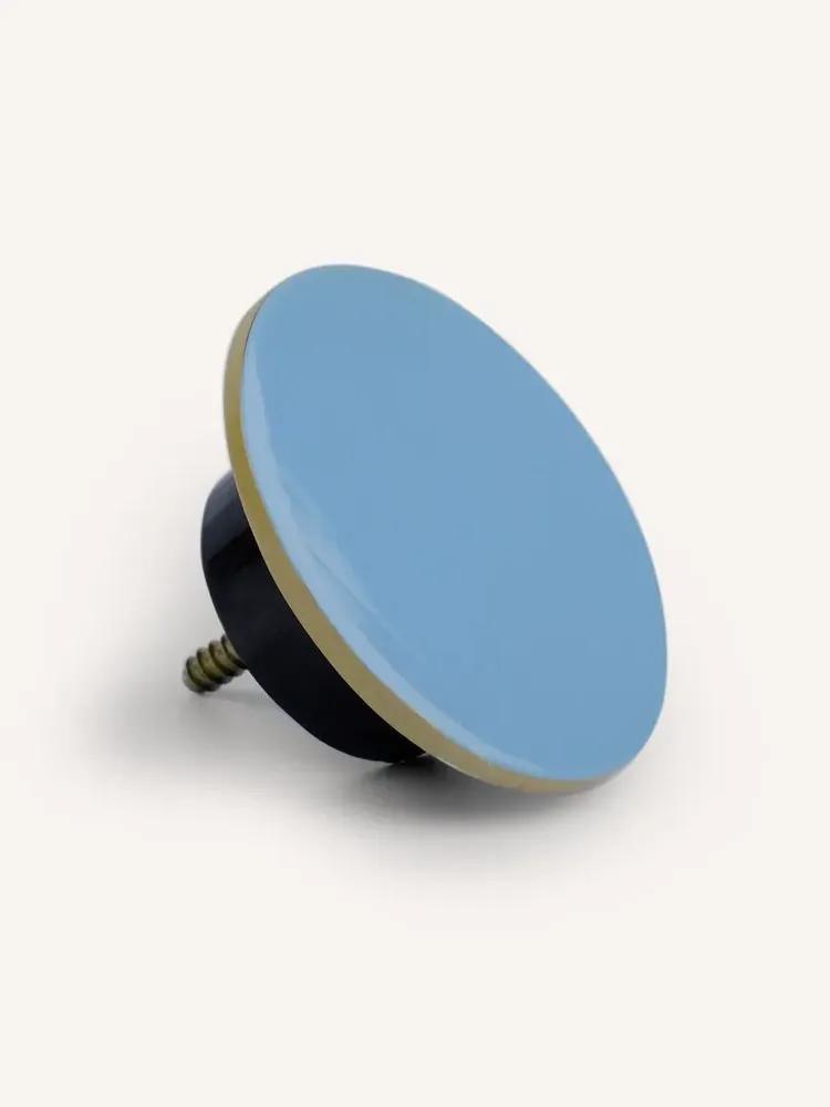 Artistic hardware - Straight-edge wall hook, light blue and sand lacquer, size L - L INDOCHINEUR X RIVÊT