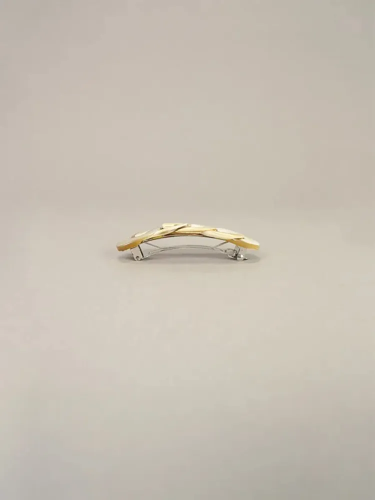 Barrettes - Barrette Tresse en corne blonde - L INDOCHINEUR X RIVÊT