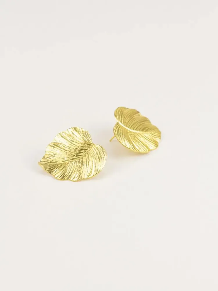 Jewelry - Monstera earrings in brass - L INDOCHINEUR X RIVÊT