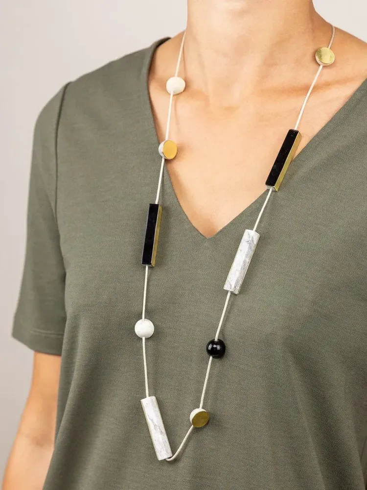 Jewelry - Long stone & brass necklace - L INDOCHINEUR X RIVÊT