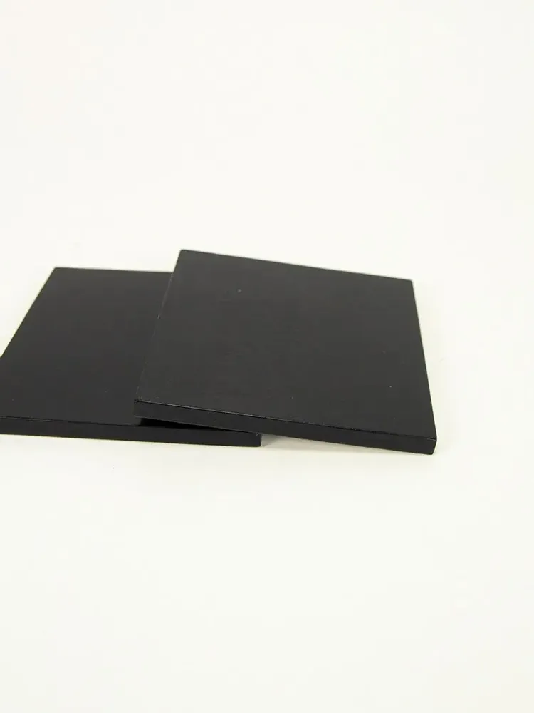 Table mat - Black lacquered stone square coaster - L INDOCHINEUR X RIVÊT