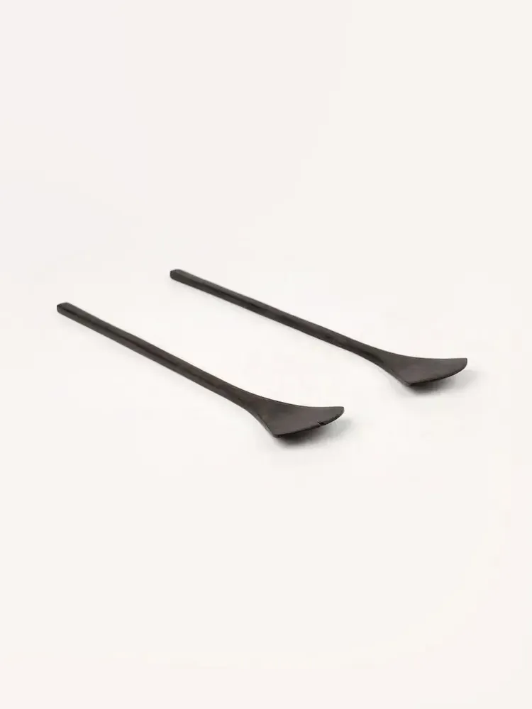 Cutlery set - Fine ginkgo cutlery in wood - L INDOCHINEUR X RIVÊT