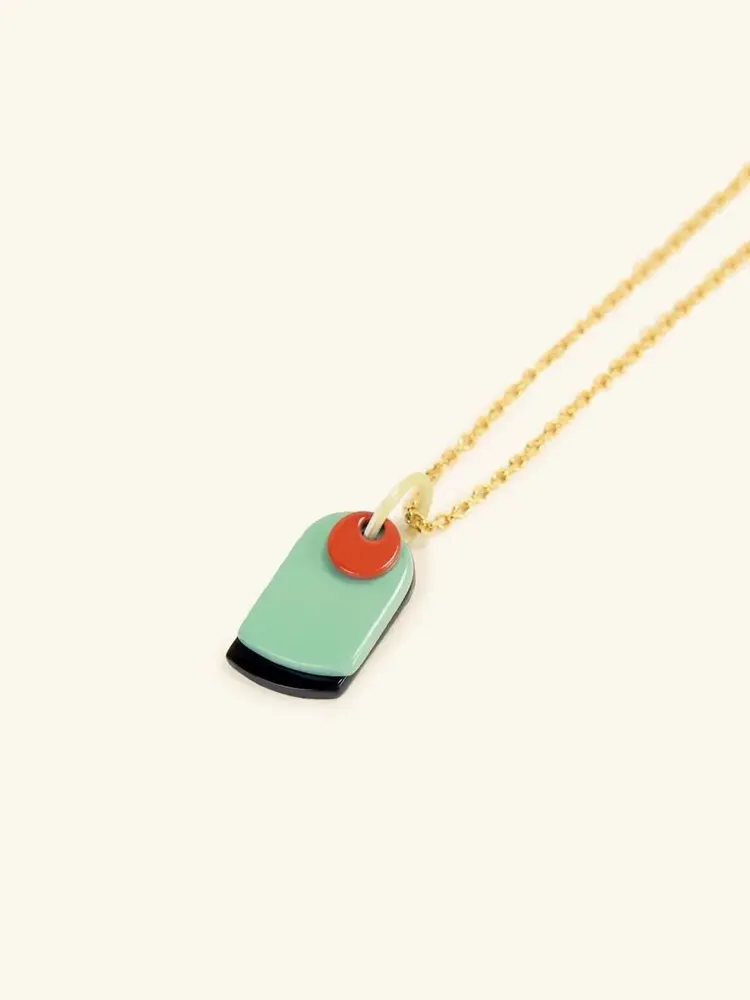 Jewelry - Apia pendant in horn and lacquer, black cord - L INDOCHINEUR X RIVÊT