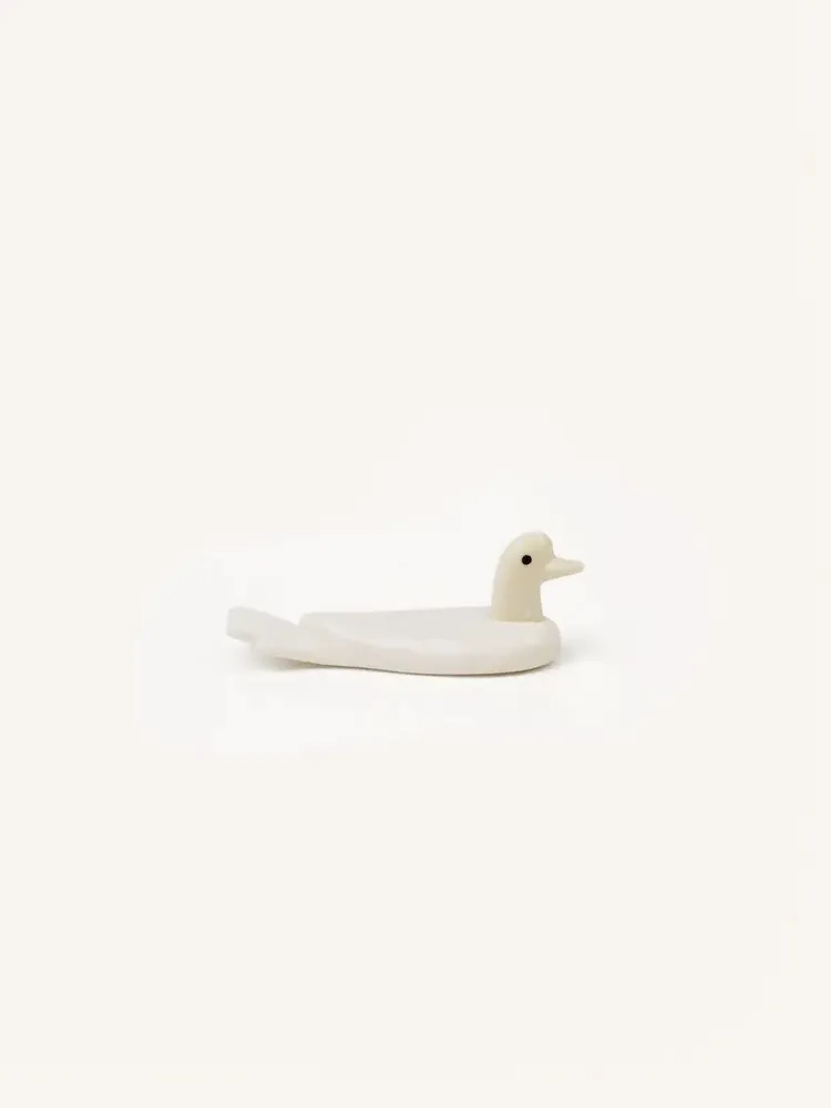 Cutlery set - Chopsticks holder duck in bone (by 6) - L INDOCHINEUR X RIVÊT