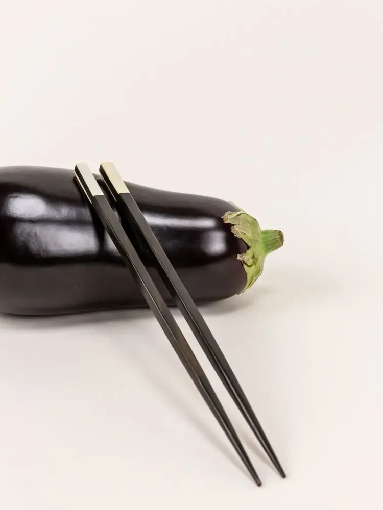 Couverts de service - Baguettes en ébène et os (par 6 paires) - L INDOCHINEUR X RIVÊT
