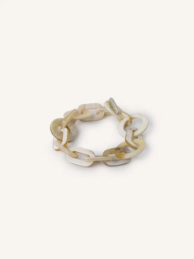 Bracelets - Bracelet maille en corne blonde - L INDOCHINEUR X RIVÊT
