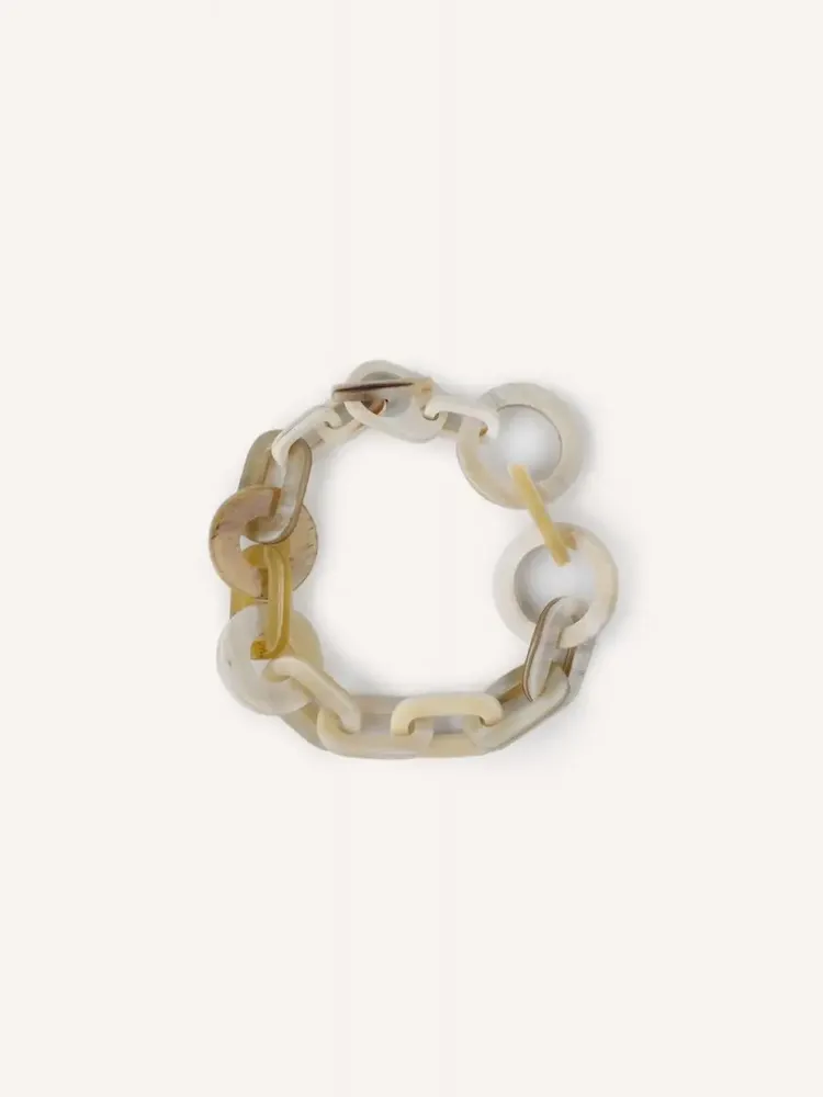 Bracelets - Bracelet maille en corne blonde - L INDOCHINEUR X RIVÊT