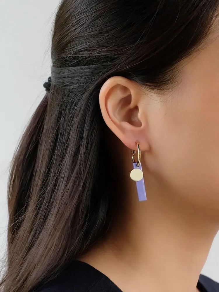 Jewelry - Hoop earrings in lacquered horn - Small hoops - Multicolour - L INDOCHINEUR X RIVÊT