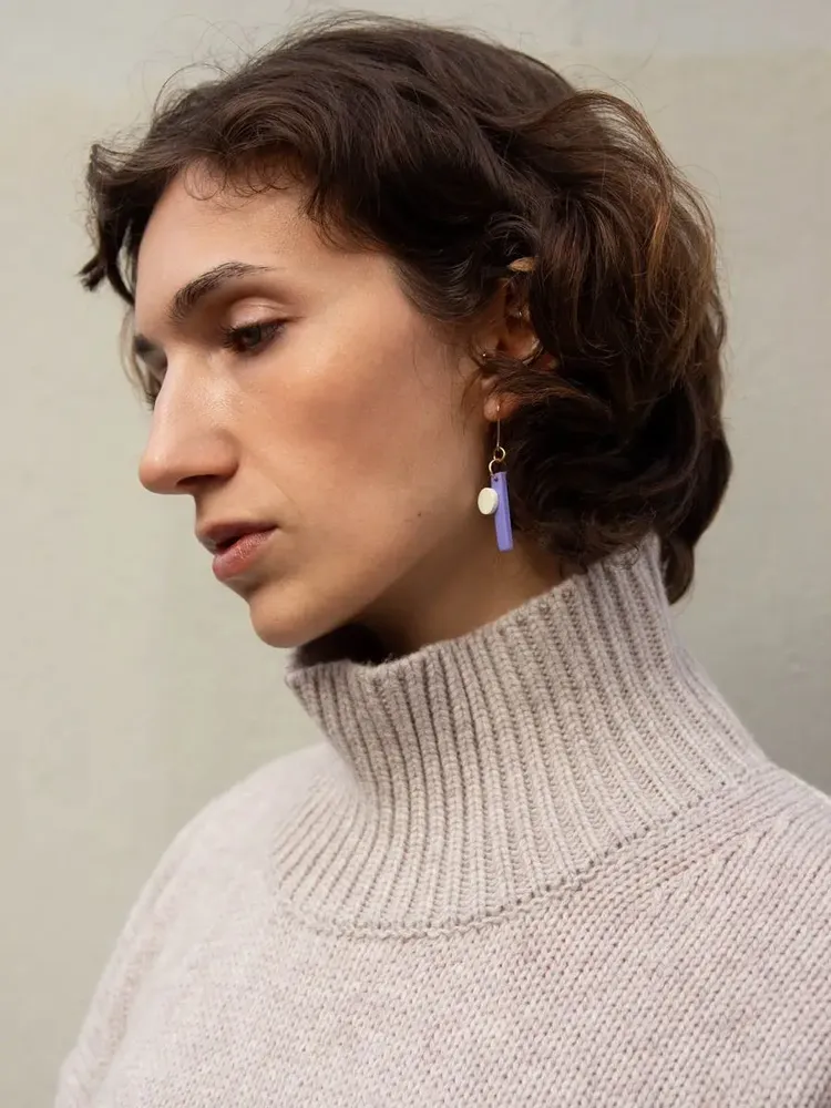 Jewelry - Hoop earrings in lacquered horn - Small hoops - Multicolour - L INDOCHINEUR X RIVÊT