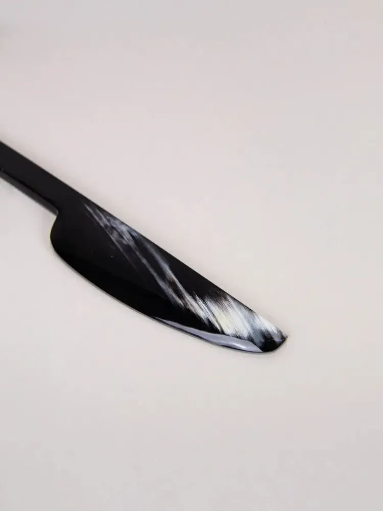 Couverts de service - Couteau à beurre en corne noire africaine - L INDOCHINEUR X RIVÊT