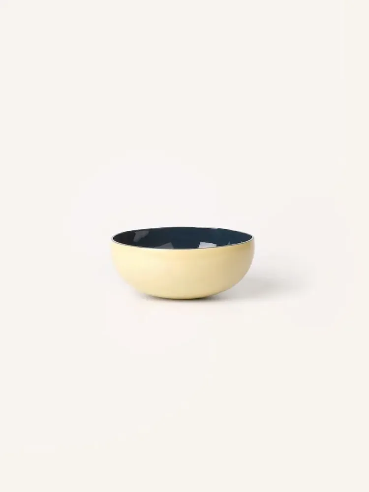 Bowls - Coconut bowl in midnight blue and sand lacquer - L INDOCHINEUR X RIVÊT