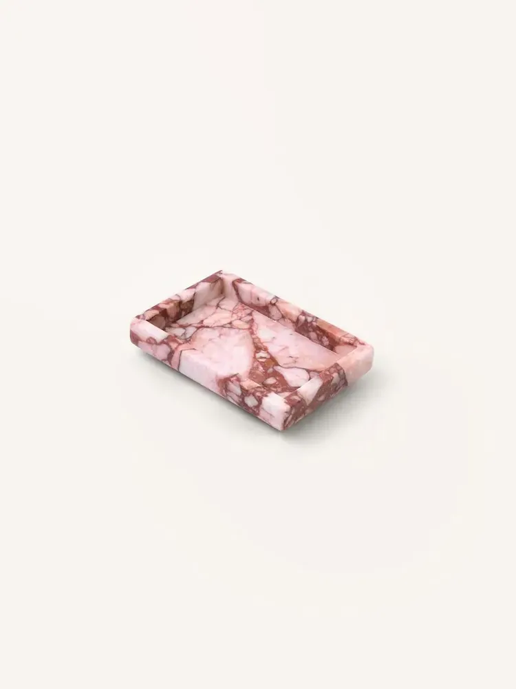 Kitchen utensils - Small Titan tray in red and white marble - L INDOCHINEUR X RIVÊT