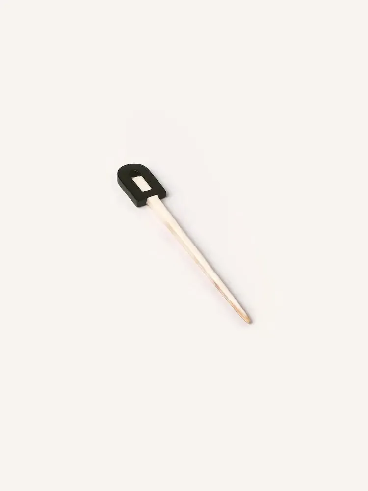 Accessoires cheveux - Pic à cheveux en corne blonde et laque noire - L INDOCHINEUR X RIVÊT