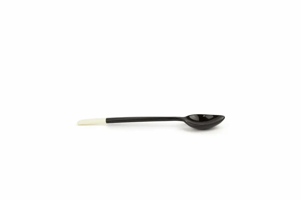 Cutlery set - Set of 6 spoons in black horn with white bone handle - L INDOCHINEUR X RIVÊT