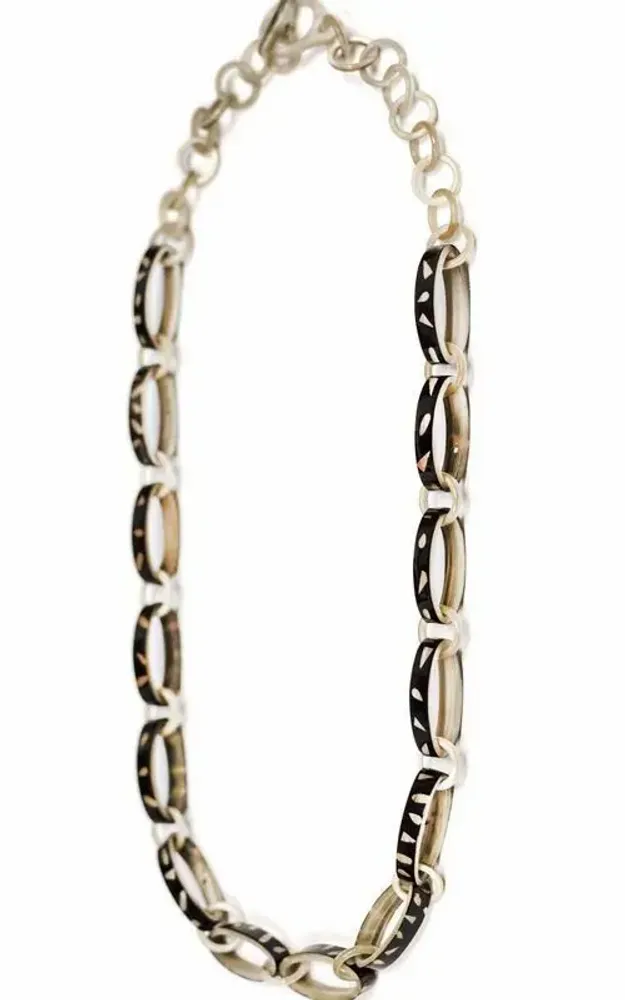 Jewelry - Long necklace in white horn Terrazo style - L INDOCHINEUR X RIVÊT