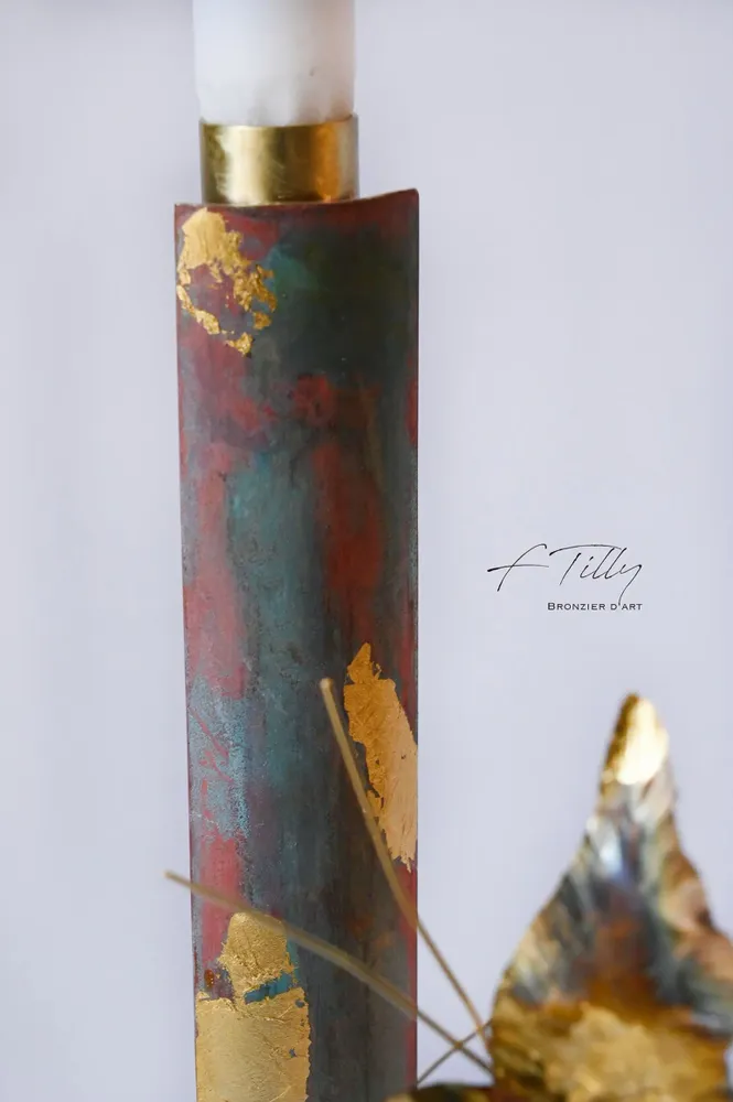 Decorative objects - BUTTERFLY VEILLEUR candle holder oxidized bronze - FRÉDÉRIQUE TILLY
