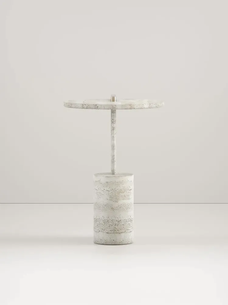 Other tables - On –  Side Table in Roman Travertine - PISTORE MARMI