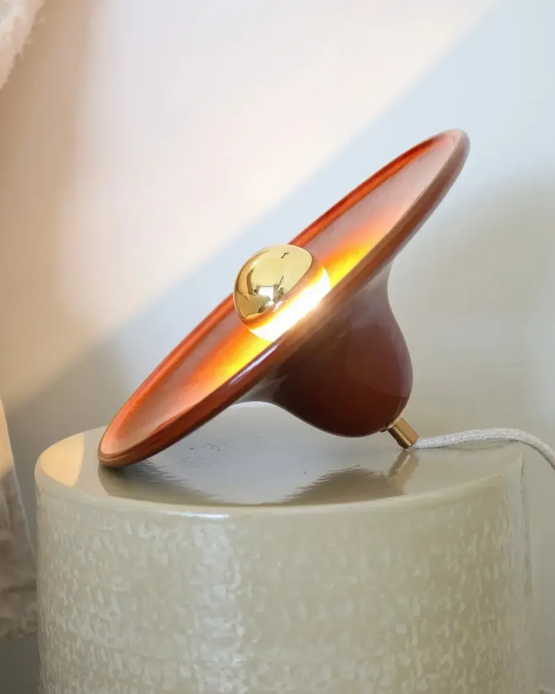 Appliques - Gigaro L - Baladeuse céramique émaillée Ø30 – Terre Brulée - MASAME