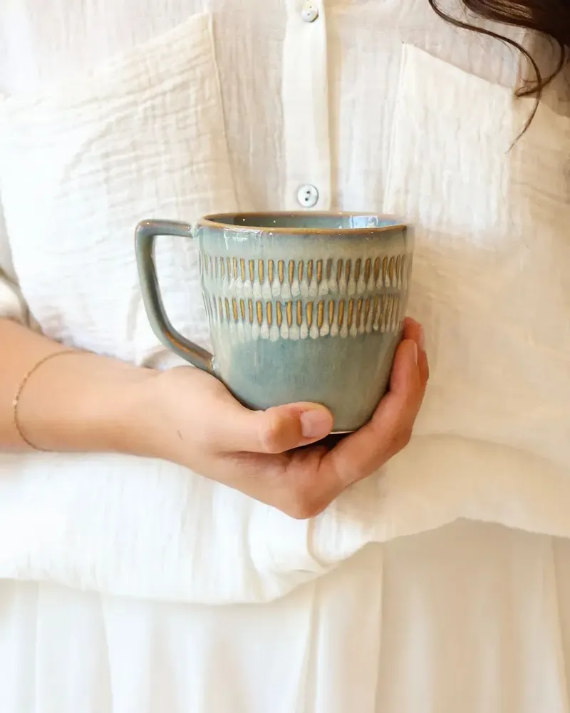 Tasses et mugs - GAUDINA - Grand Mug en Grès – Iode - MASAME