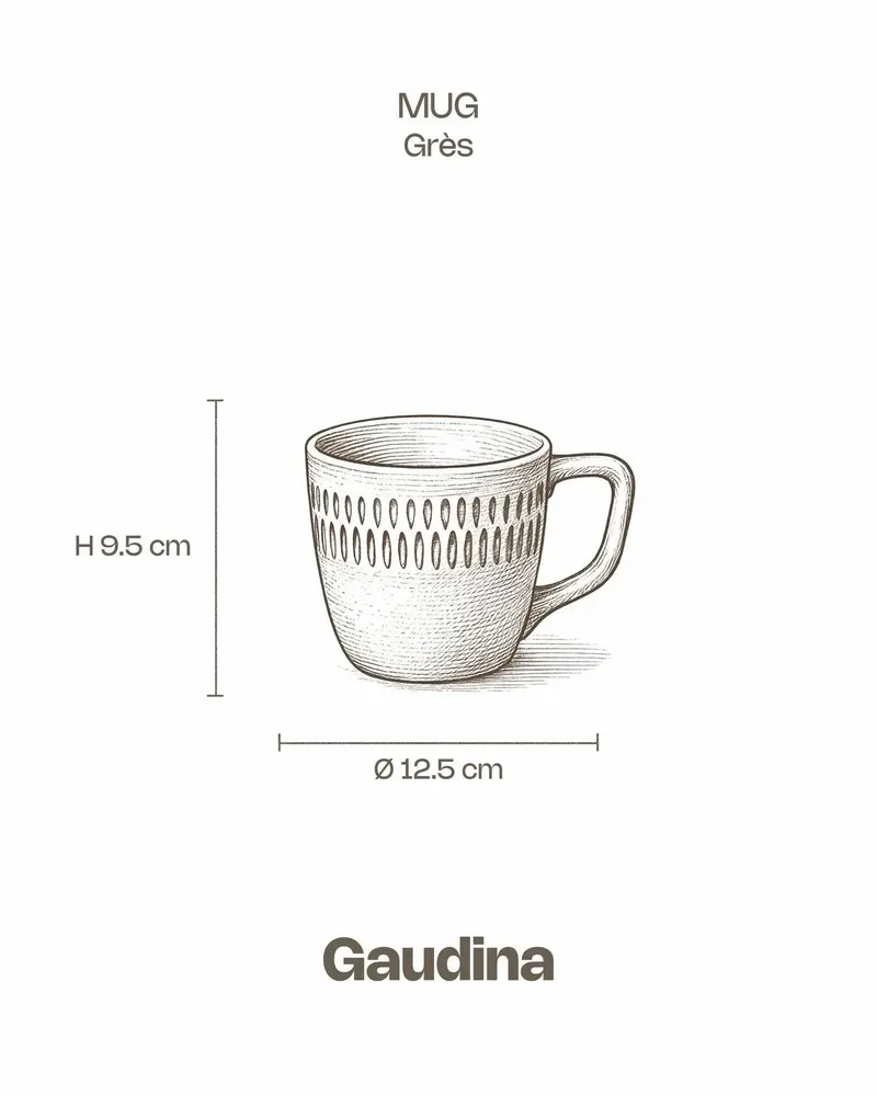 Tasses et mugs - GAUDINA - Grand Mug en Grès – Iode - MASAME