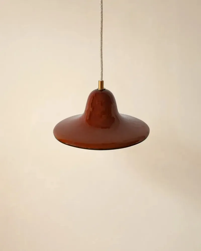 Suspensions - Gigaro M - Suspension Céramique émaillée Ø23 cm – Terre Brulée - MASAME