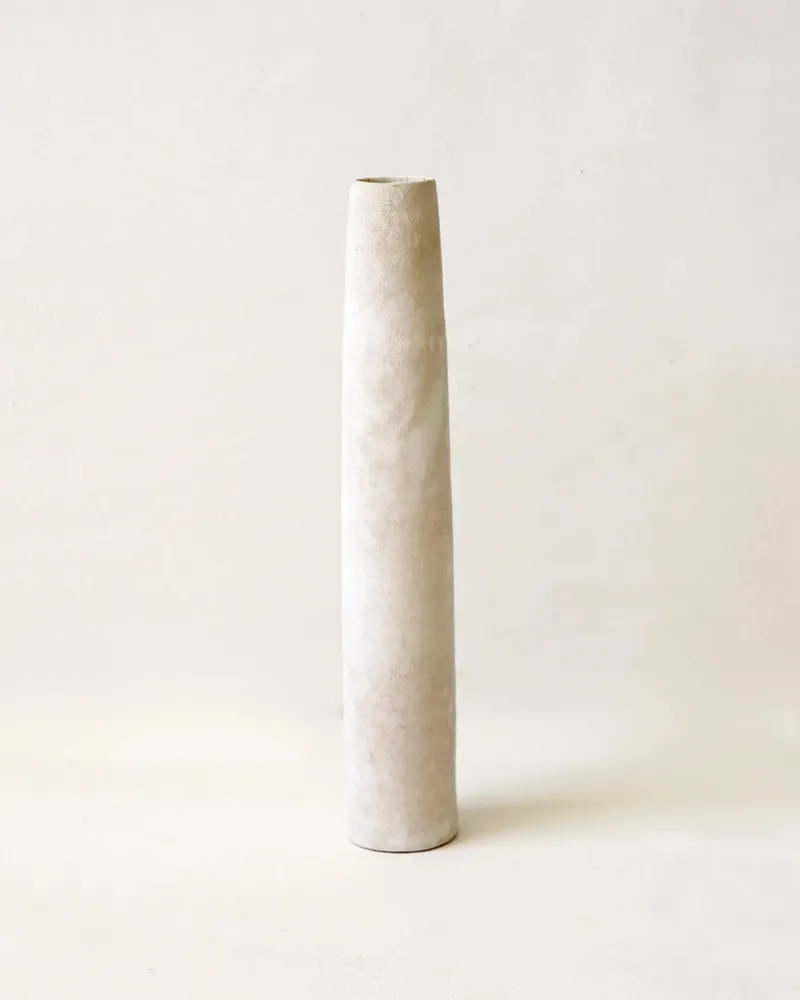 Vases - SORRENTE - Sandy white earthenware vase – S - Ø10 H30 cm - MASAME