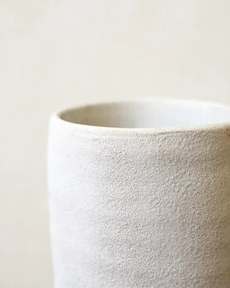 Vases - SORRENTE - Sandy white earthenware vase – S - Ø10 H30 cm - MASAME