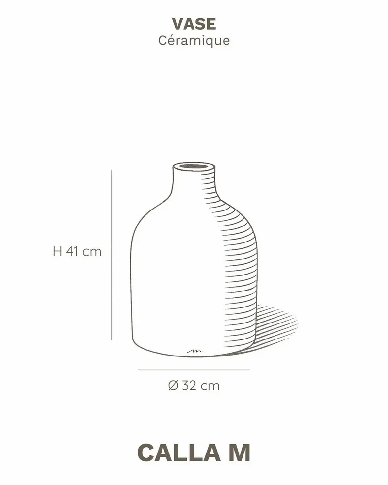 Vases - CALLA - Large ceramic vase – M - Ø31 H40 cm - MASAME