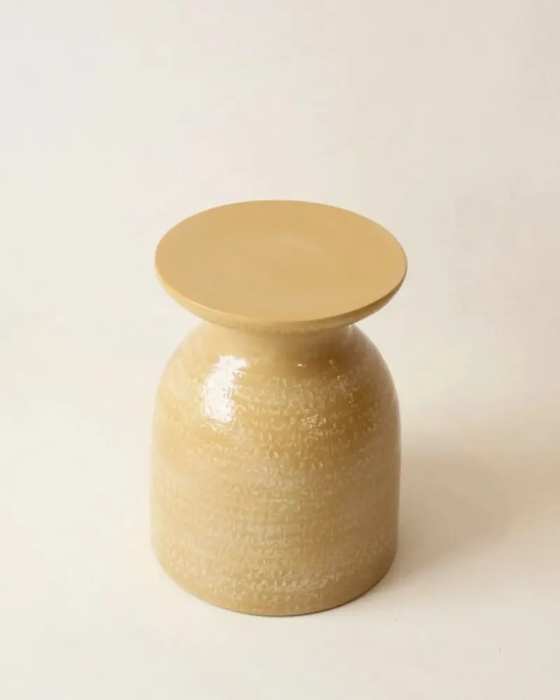 Tables de nuit - CALLA - Table d'Appoint Céramique – Safran - MASAME