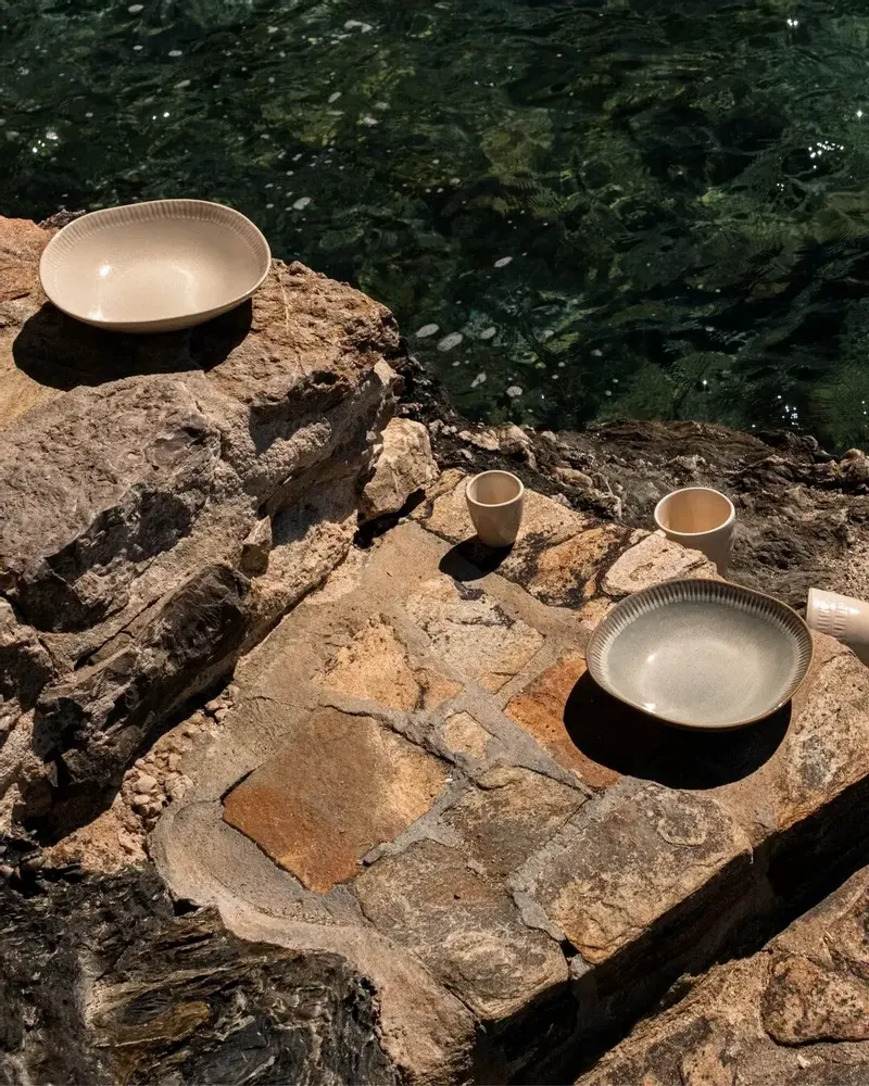 Assiettes au quotidien - GAUDINA - Assiette Creuse en Grès – Iode - MASAME