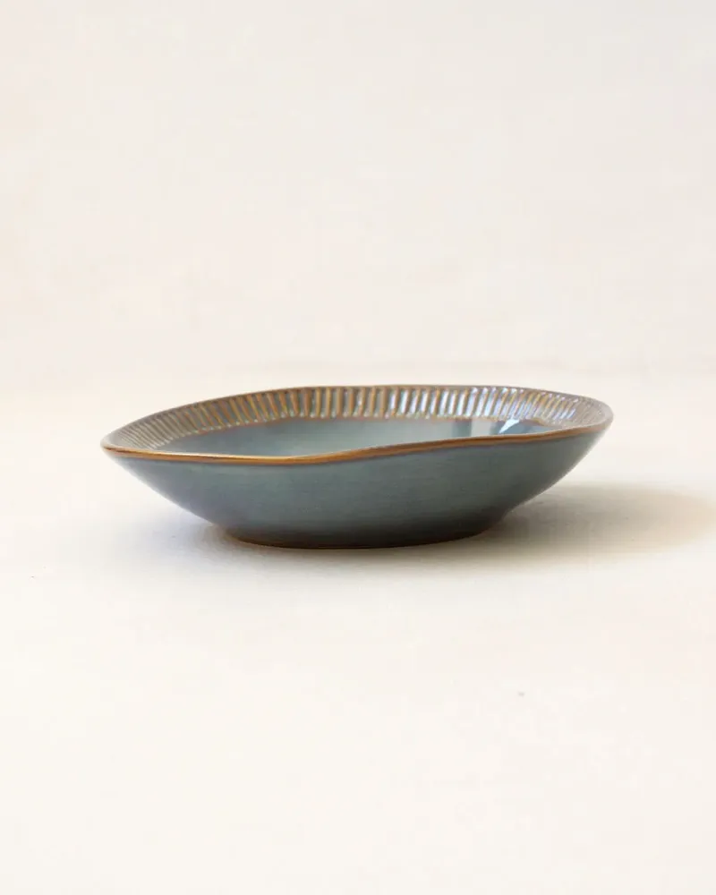 Assiettes au quotidien - GAUDINA - Assiette Creuse en Grès – Iode - MASAME