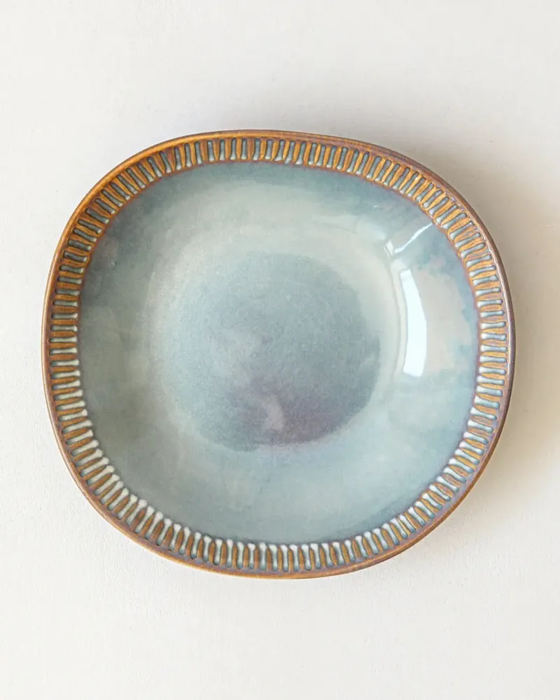 Assiettes au quotidien - GAUDINA - Assiette Creuse en Grès – Iode - MASAME