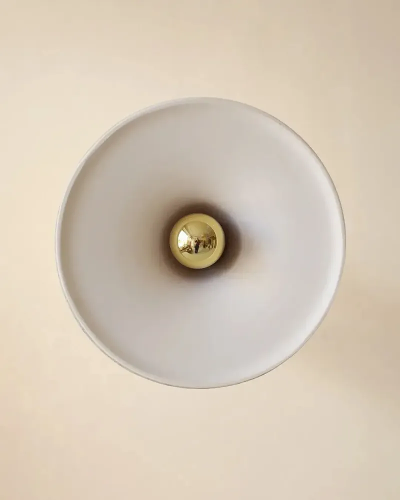 Wall lamps - Gigaro L - Raw ceramic wall light Ø30 cm – Chaux Blanche - MASAME