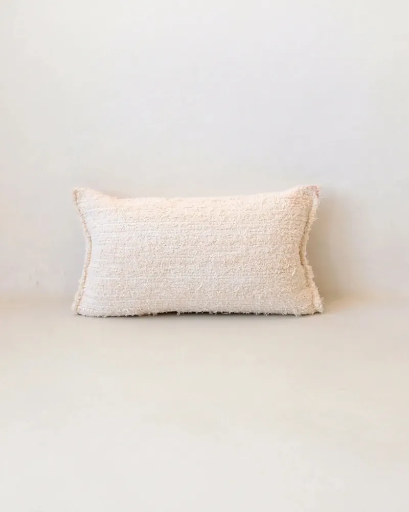 Coussins - GAOU - Coussin Coton Recyclé Blanc – Rectangle 60×40 - MASAME