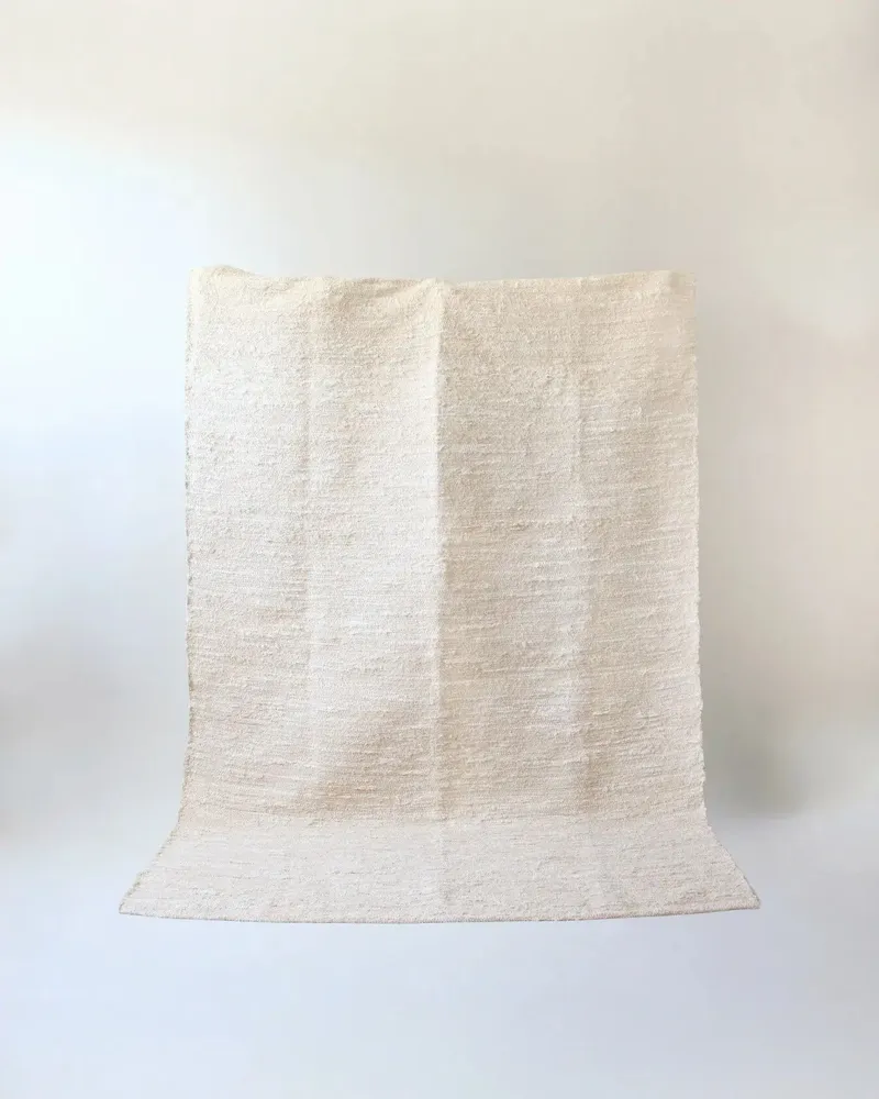 Tapis - GAOU - Tapis Coton Recyclé Blanc – 180×250 - MASAME